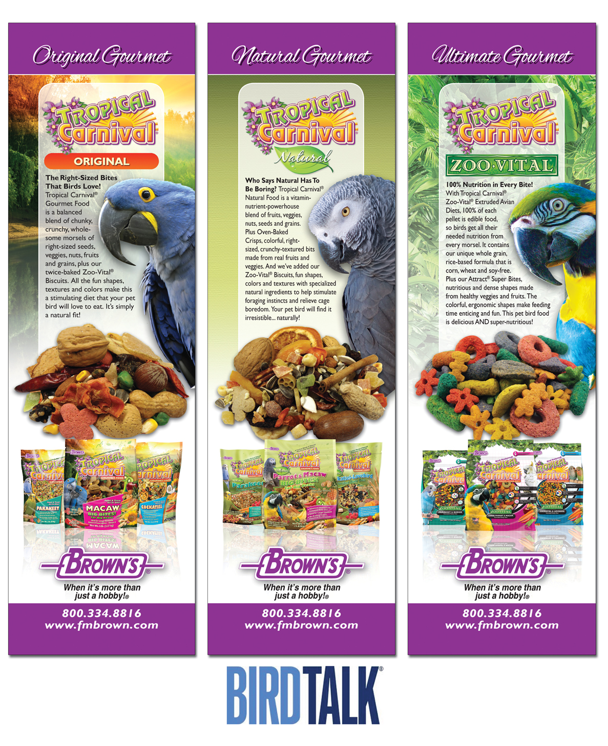 Bird Talk Pet Food Ads 2015