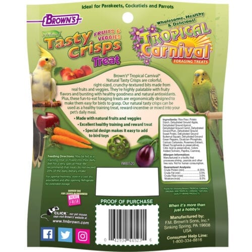 Tropical Carnival® Natural Tasty Crisps for Pet Birds