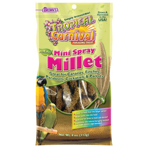 Tropical Carnival Foraging Treat Natural Mini Spray Millet