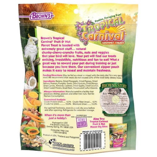 Tropical Carnival Gourmet Treats Fruit & Nut Parrot Treats