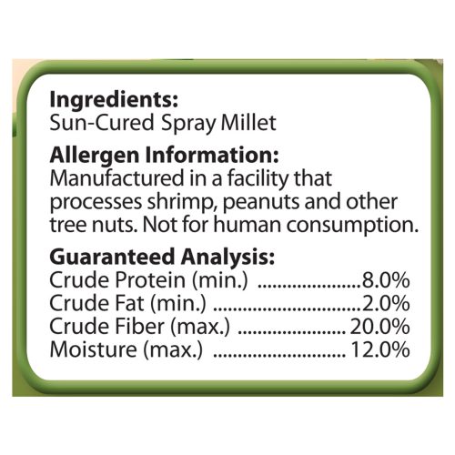 Tropical Carnival Foraging Treat Natural Spray Millet