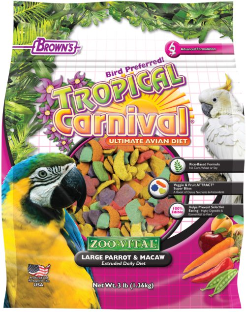 Tropical Carnival® ZOO•VITAL® Rice-Based Large Parrot & Macaw Pellets-0