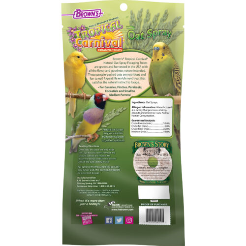 Tropical Carnival® Natural Oat Spray For Pet Birds