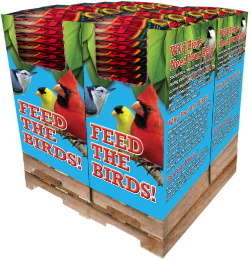 264 pc. - 4 lb. Song Blend® Dark Oil Sunflower Seeds Quad Bin-0