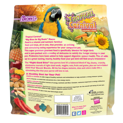 Tropical Carnival® Gourmet Macaw “Big Bites” Food
