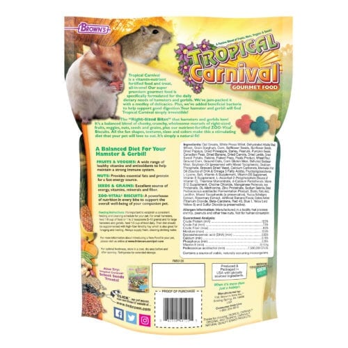 Tropical Carnival® Gourmet Hamster & Gerbil Food