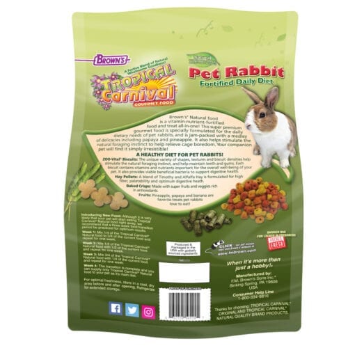 Tropical Carnival® Natural Pet Rabbit Fortified Daily Diet
