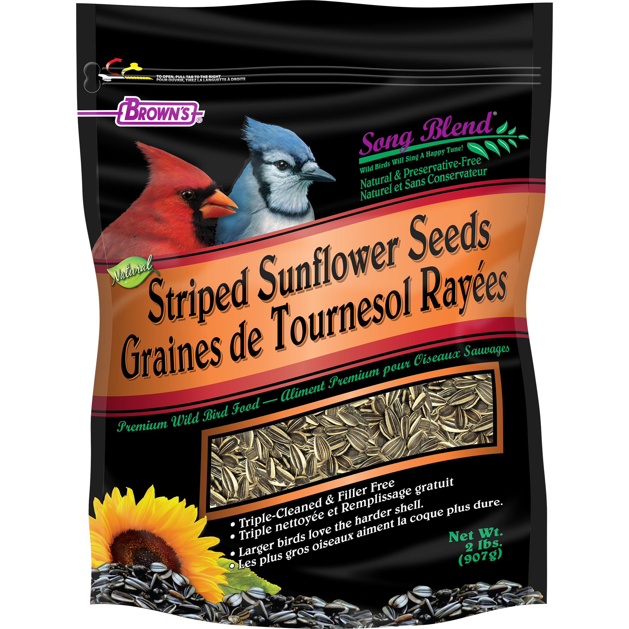 Song Blend Striped Sunflower Seeds Brown S
