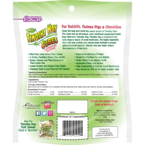 Brown’s® Timothy Hay Cubes