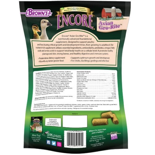 Encore® Natural Farm Fresh Fixins™ Avian Gro-Rite™