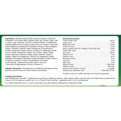 Encore® Natural Farm Fresh Fixins™ Avian Gro-Rite™