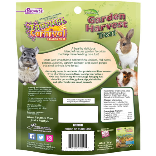 Tropical Carnival® Natural Garden Harvest Small Animal Treat 3oz.