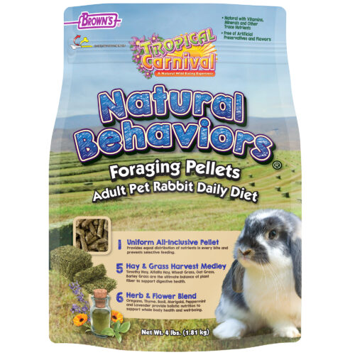 Tropical Carnival® Natural Behaviors Foraging Pellets Adult Pet Rabbit Daily Diet 4 lb.