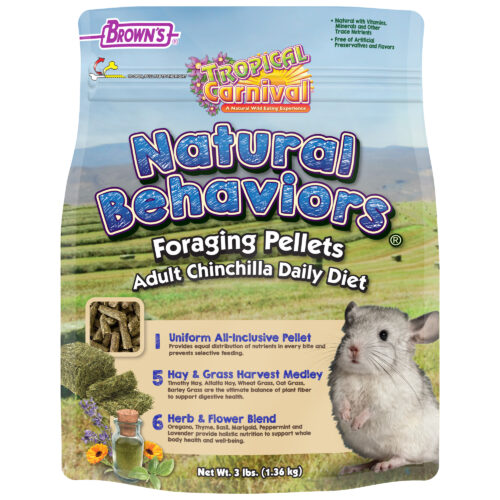 Tropical Carnival® Natural Behaviors Foraging Pellets Adult Chinchilla Daily Diet 3 lb.
